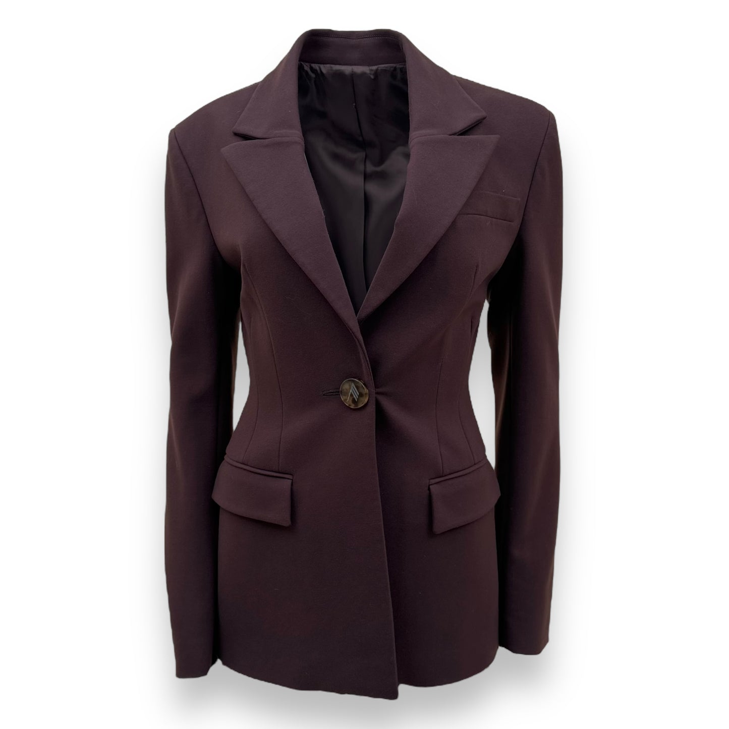 THE ATTICO SINGLE BREASTED BLAZER BROWN UK8