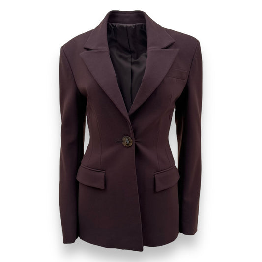 THE ATTICO SINGLE BREASTED BLAZER BROWN UK8