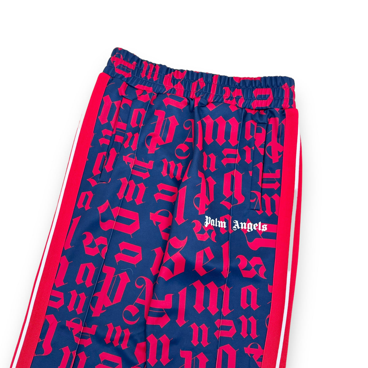 PALM ANGELS MONOGRAM TRACK PANTS RED / BLUE S
