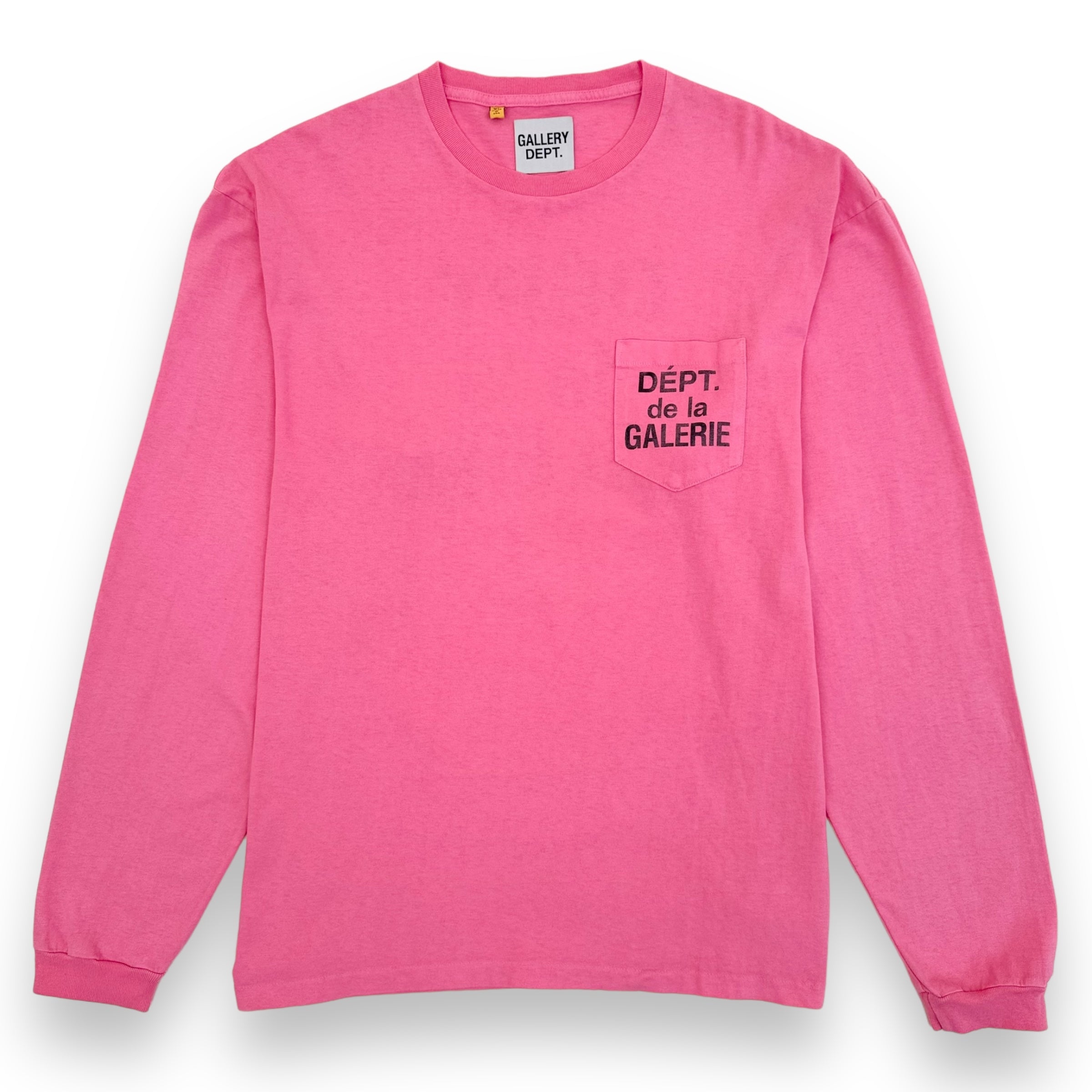 GALLERY DEPT. LOGO-PRINT LONG SLEEVE T-SHIRT SALMON XL