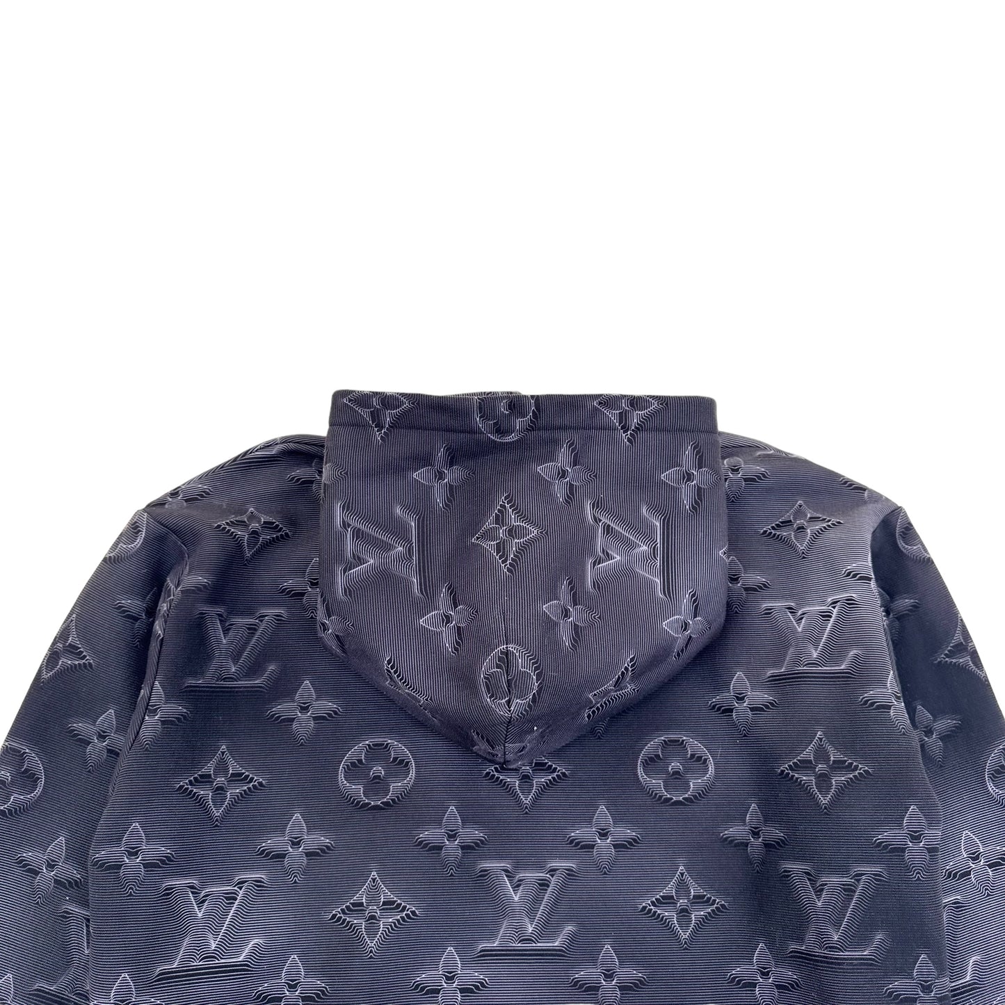 LOUIS VUITTON PRINTED ALL OVER HOODIE GREY L