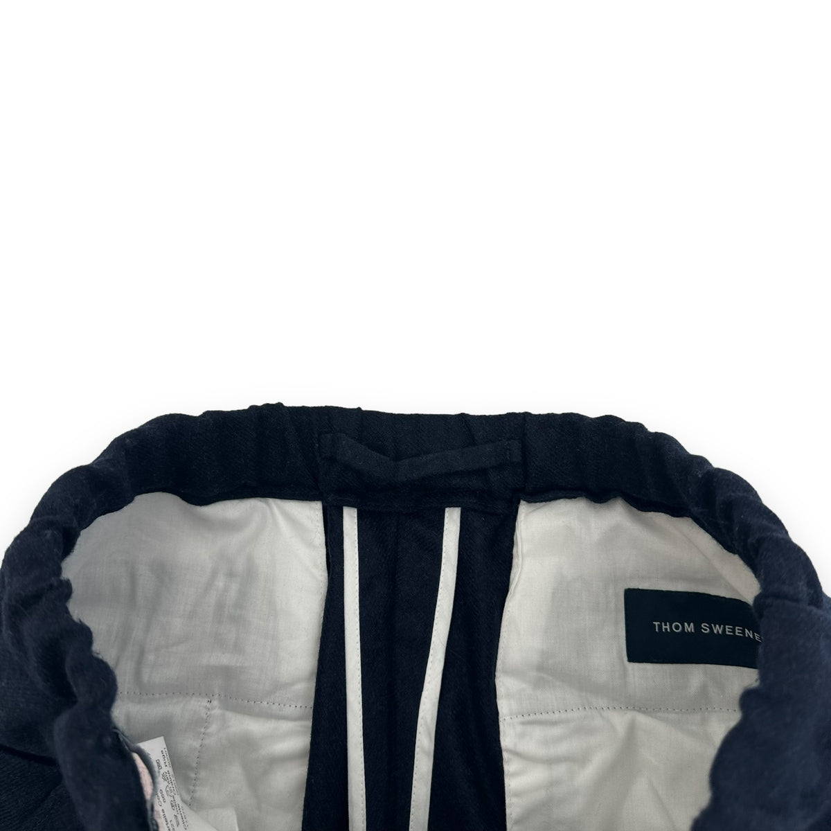 THOM SWEENEY WOOL / CASHMERE DRAWSTRING TROUSERS L