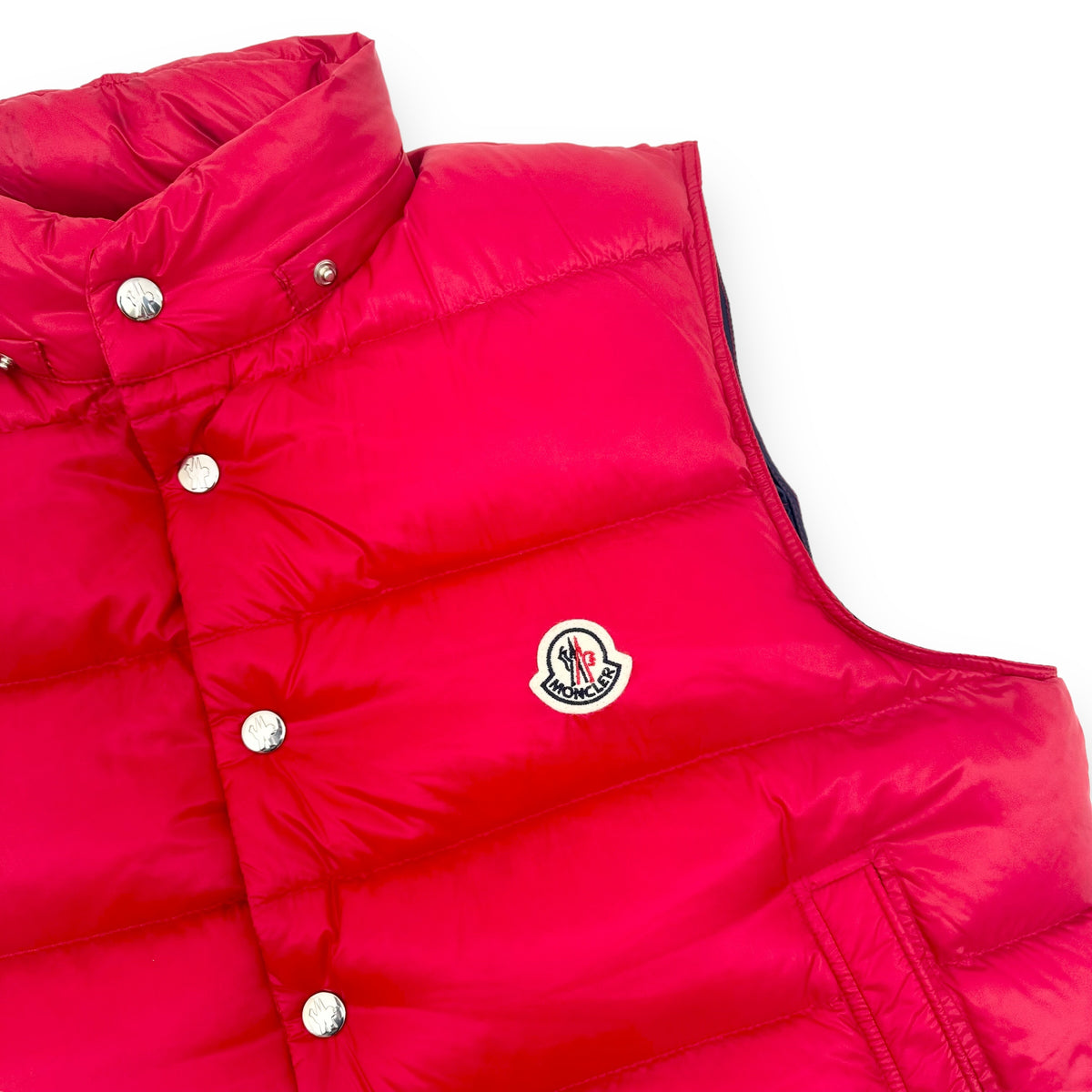 MONCLER BILLECART GILET PUFFER JACKET RED XL