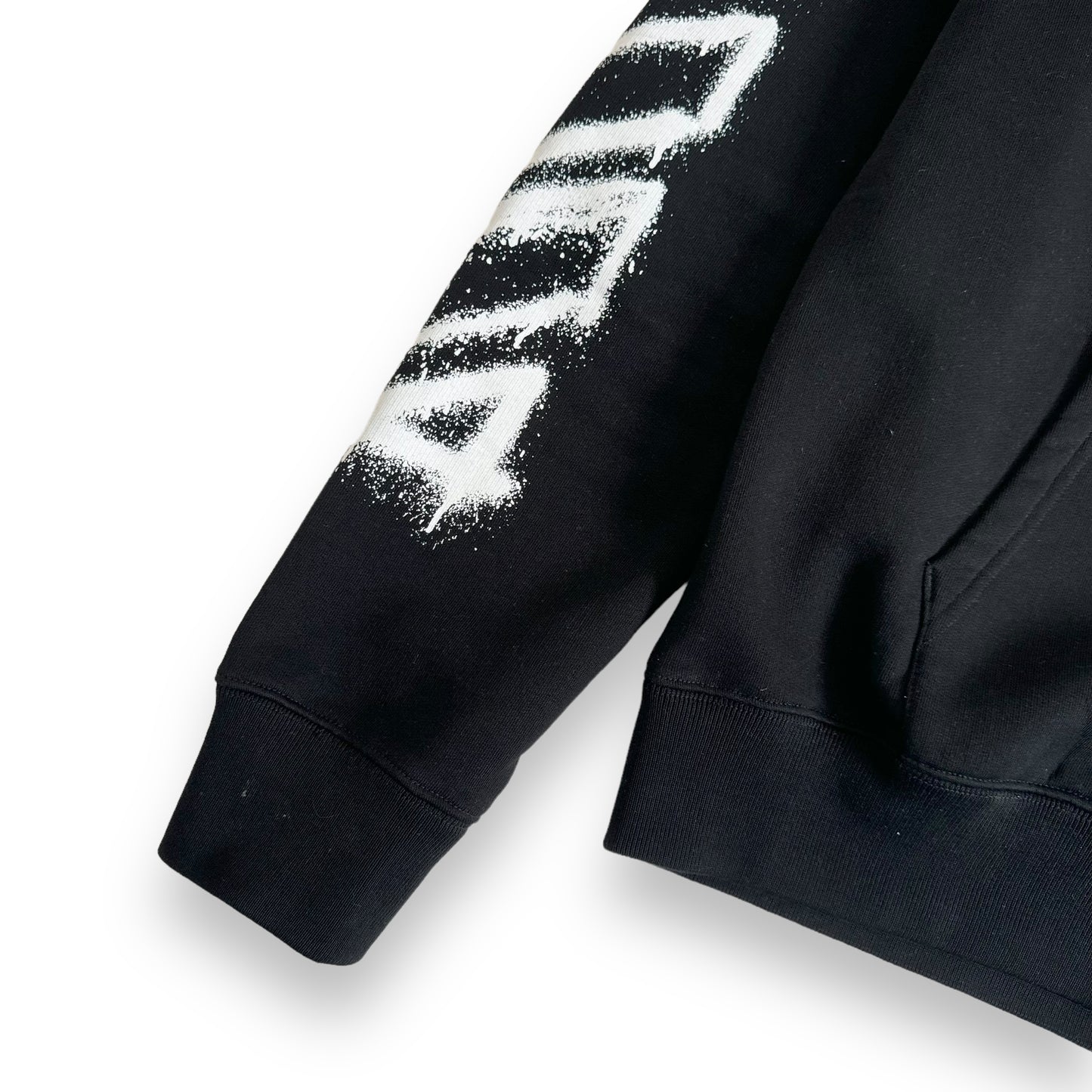 OFF-WHITE SPRAY MARKER HOODIE BLACK / WHITE L