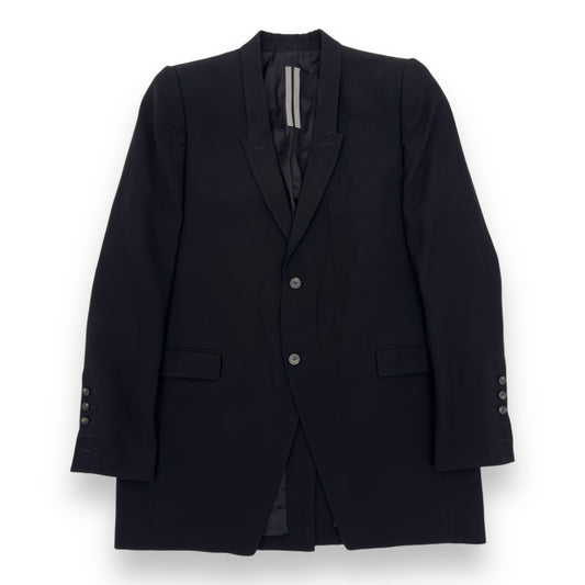 RICK OWENS TECUATL SS20 TATLIN WOOL BLAZER JACKET BLACK L