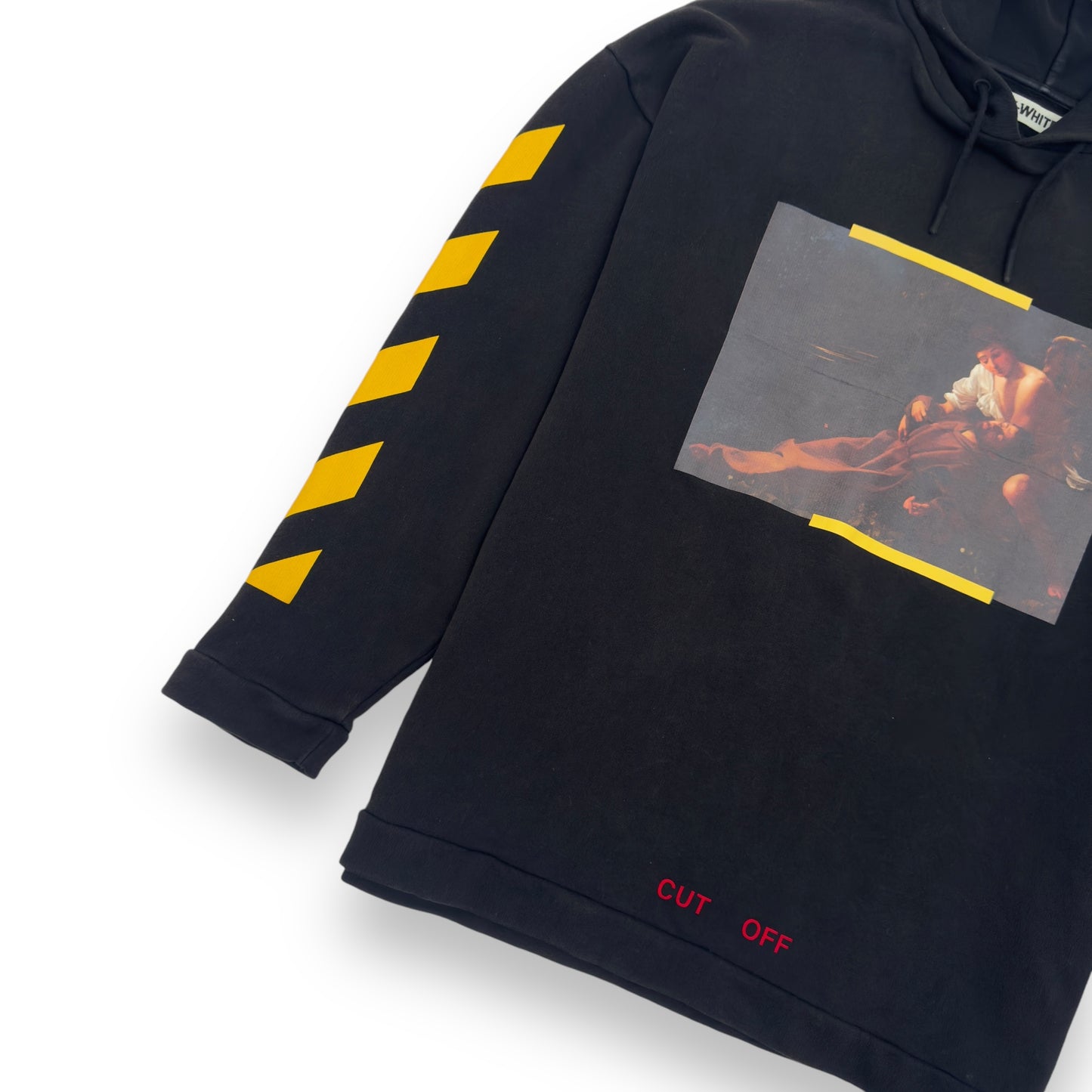 OFF-WHITE GRAPHIC PRINT HOODIE BLACK M