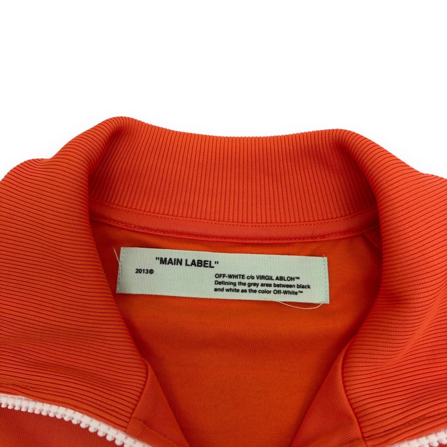 OFF-WHITE ZIP-UP ARROW TRACK JACKET ORANGE / WHITE XL