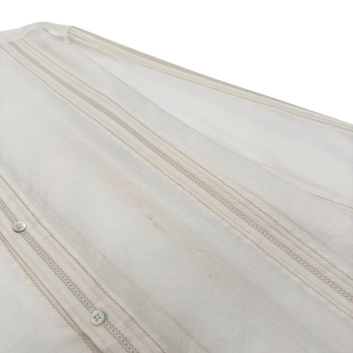 ETRO EMBROIDERED COTTON SHIRT IVORY XXL