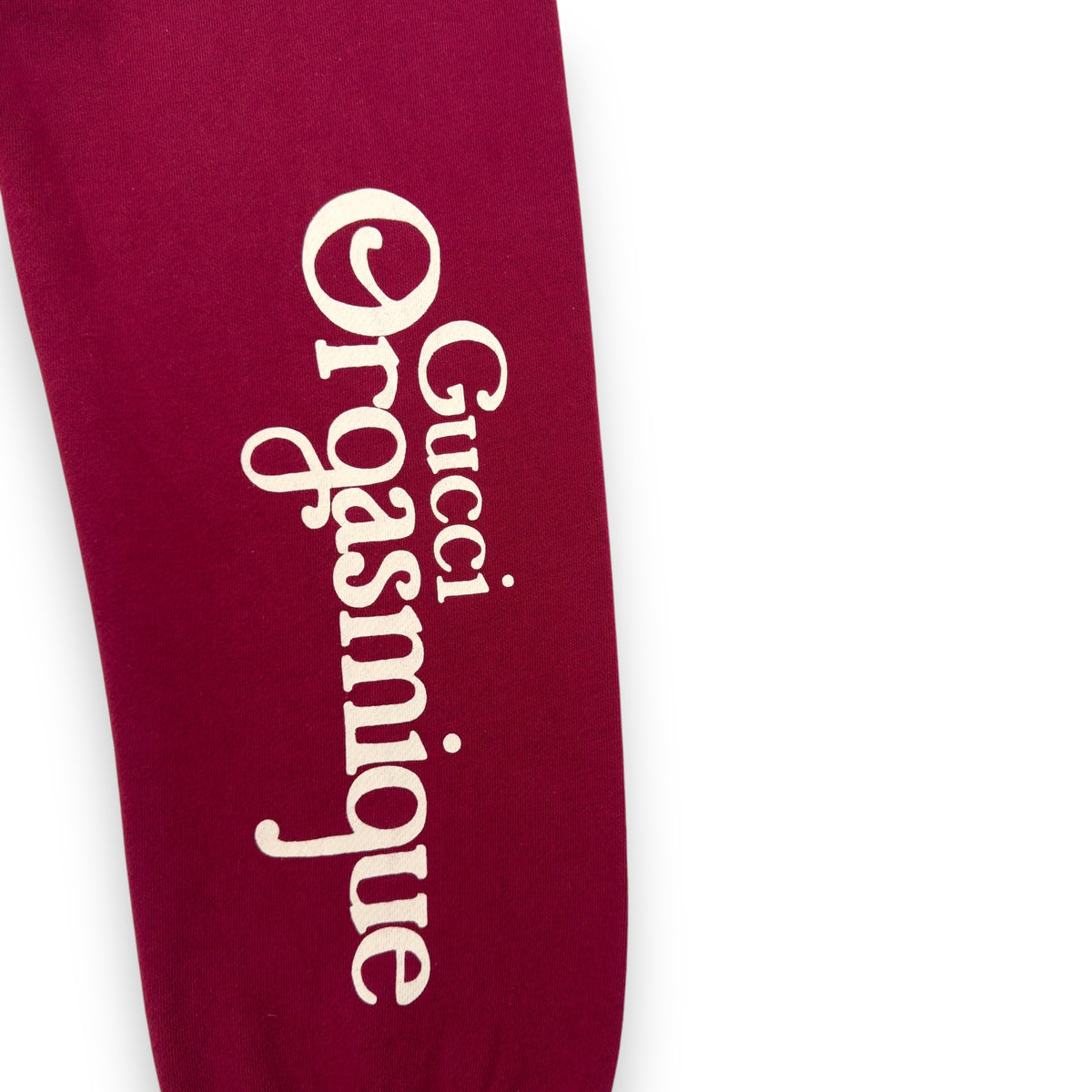 GUCCI 'ORGASMIQUE' JOGGERS BURGUNDY / WHITE L