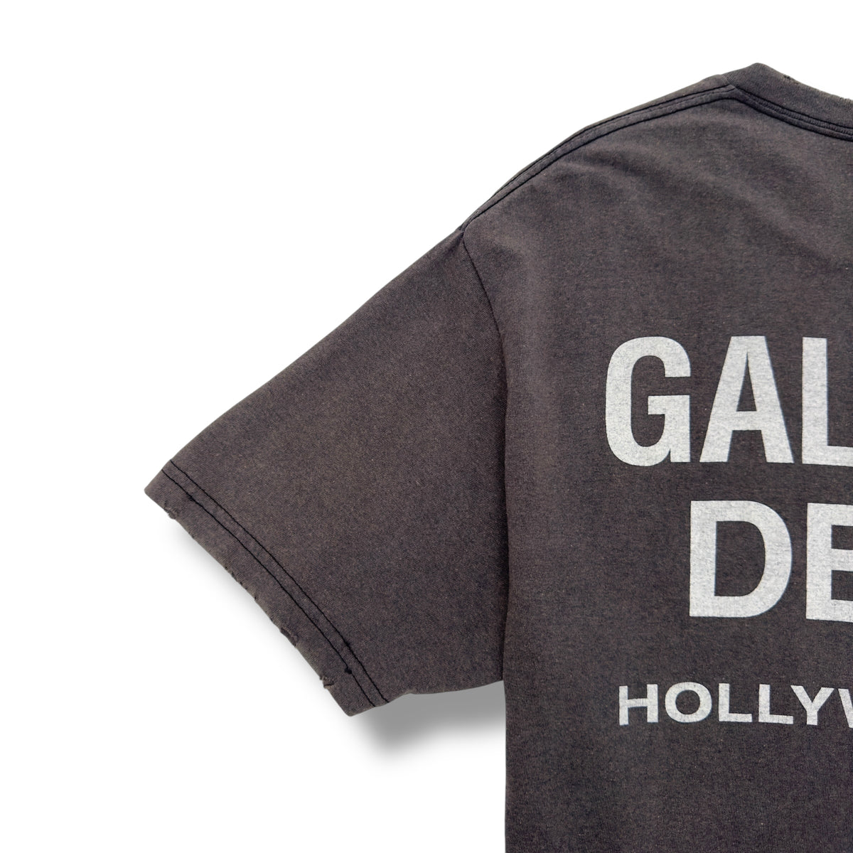 GALLERY DEPT. RECYCLE DISTRESSED T-SHIRT GREY / BLUE M