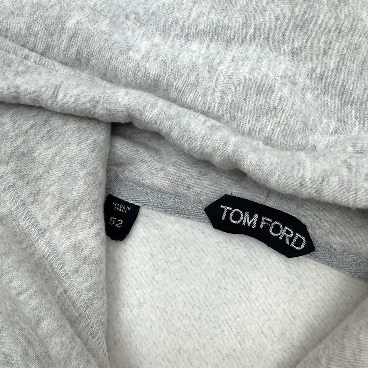 TOM FORD COTTON ZIP UP HOODIE GREY 52 / XL