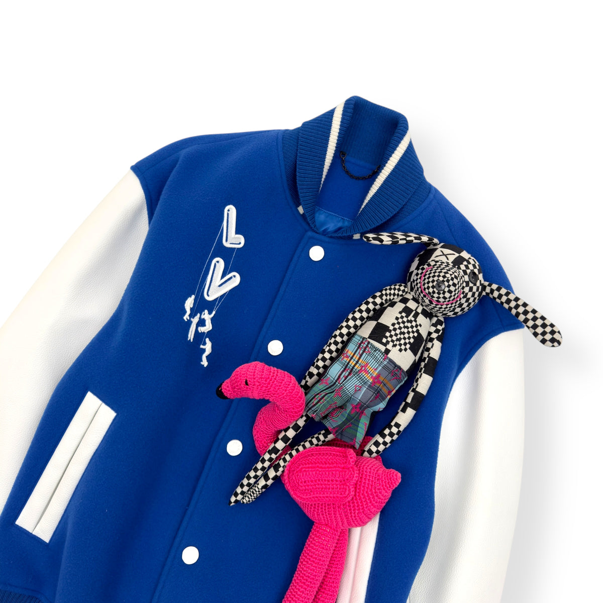LOUIS VUITTON PUPPET VARSITY JACKET BLUE / WHITE 48 / S