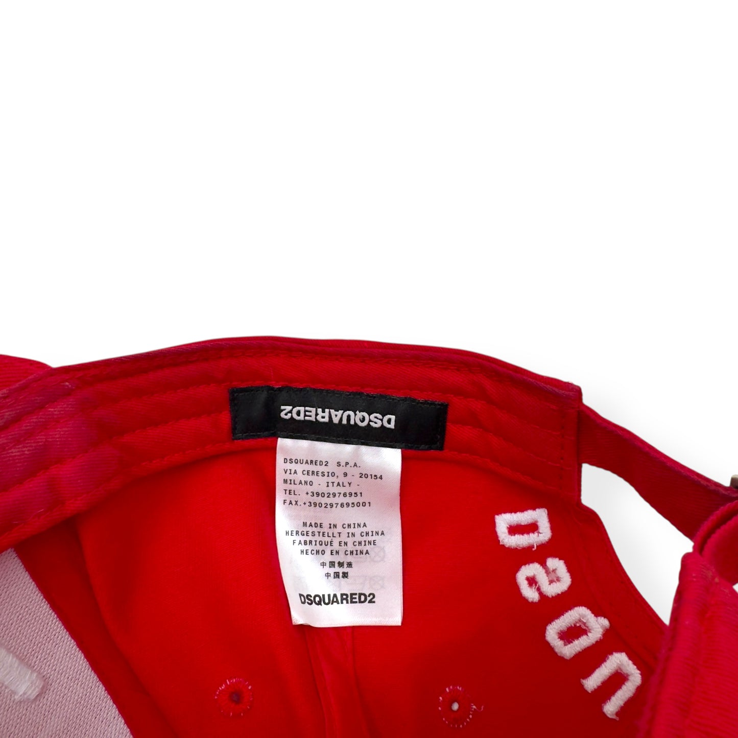 DSQUARED2 ICON BASEBALL CAP RED / WHITE O/S