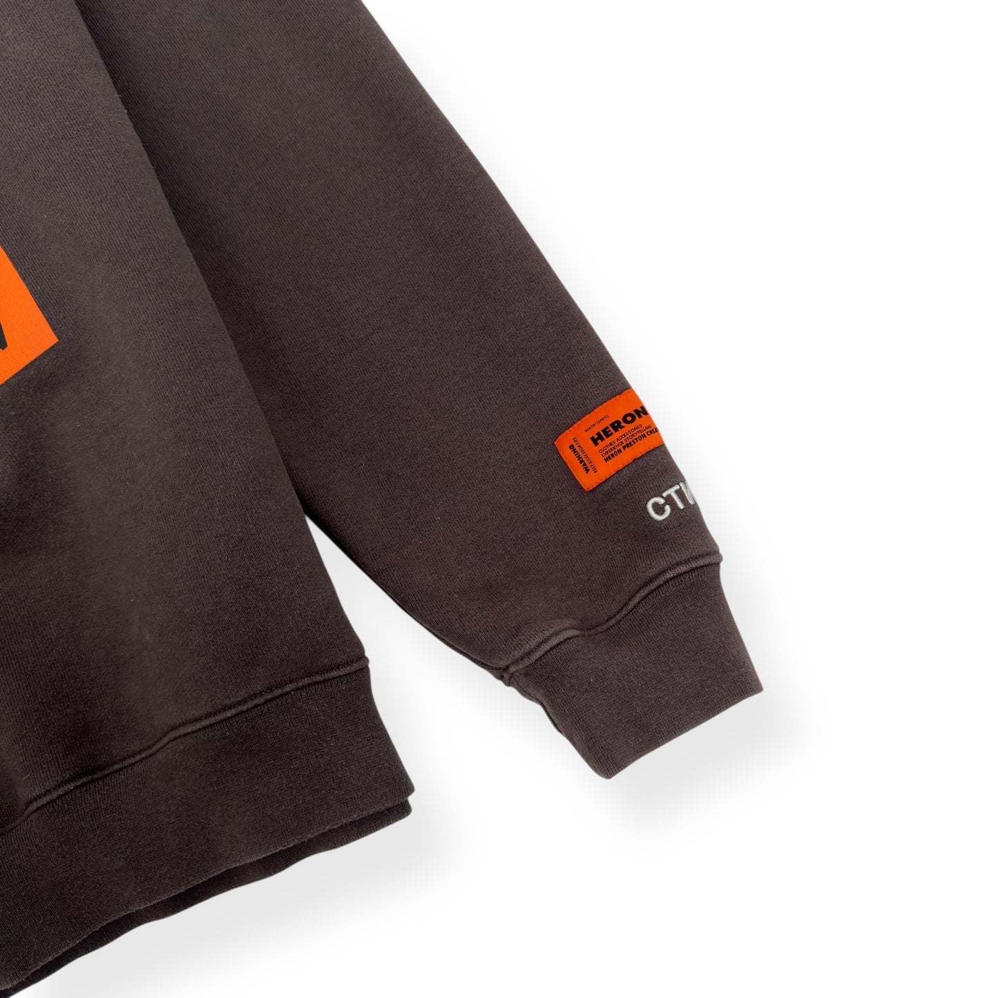 HERON PRESTON HERON PRINT CREWNECK SWEATER BROWN / ORANGE L