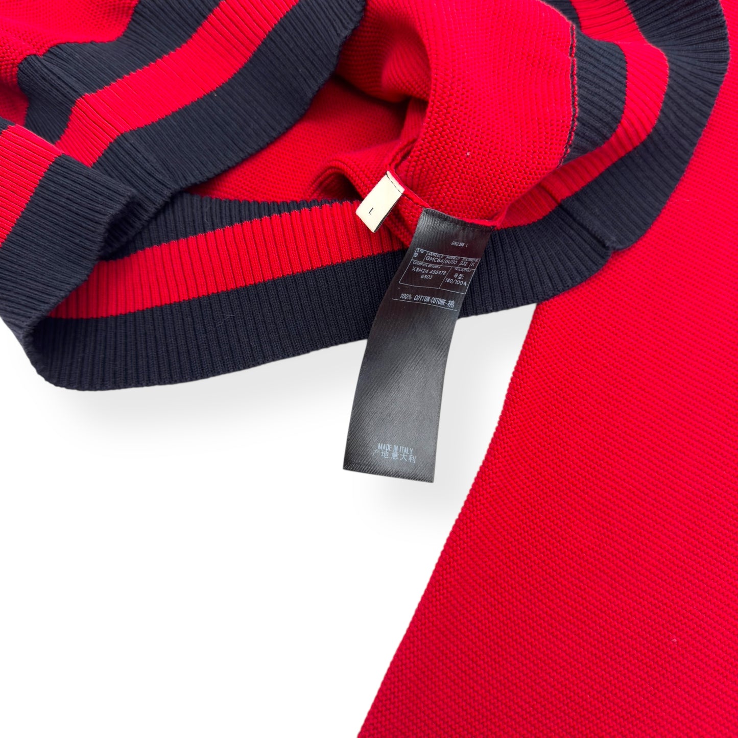 GUCCI PATCH DETAILED SWEATER RED L