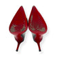 CHRISTIAN LOUBOUTIN PIGALLE WATER SNAKE TOE CAP CUT OUT PUMPS BLACK 36 / UK3