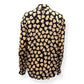 EQUIPMENT MELANNI HEART-PRINT SATIN-JERSEY SHIRT BLOUSE BLACK XL