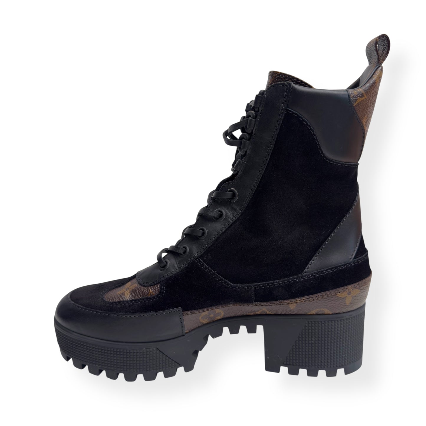 LOUIS VUITTON LAUREATE DESERT BOOTS BLACK / BROWN 38 / UK5