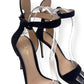 GIANVITO ROSSI PORTOFINO 105 SUEDE SANDALS BLACK 38 / UK5