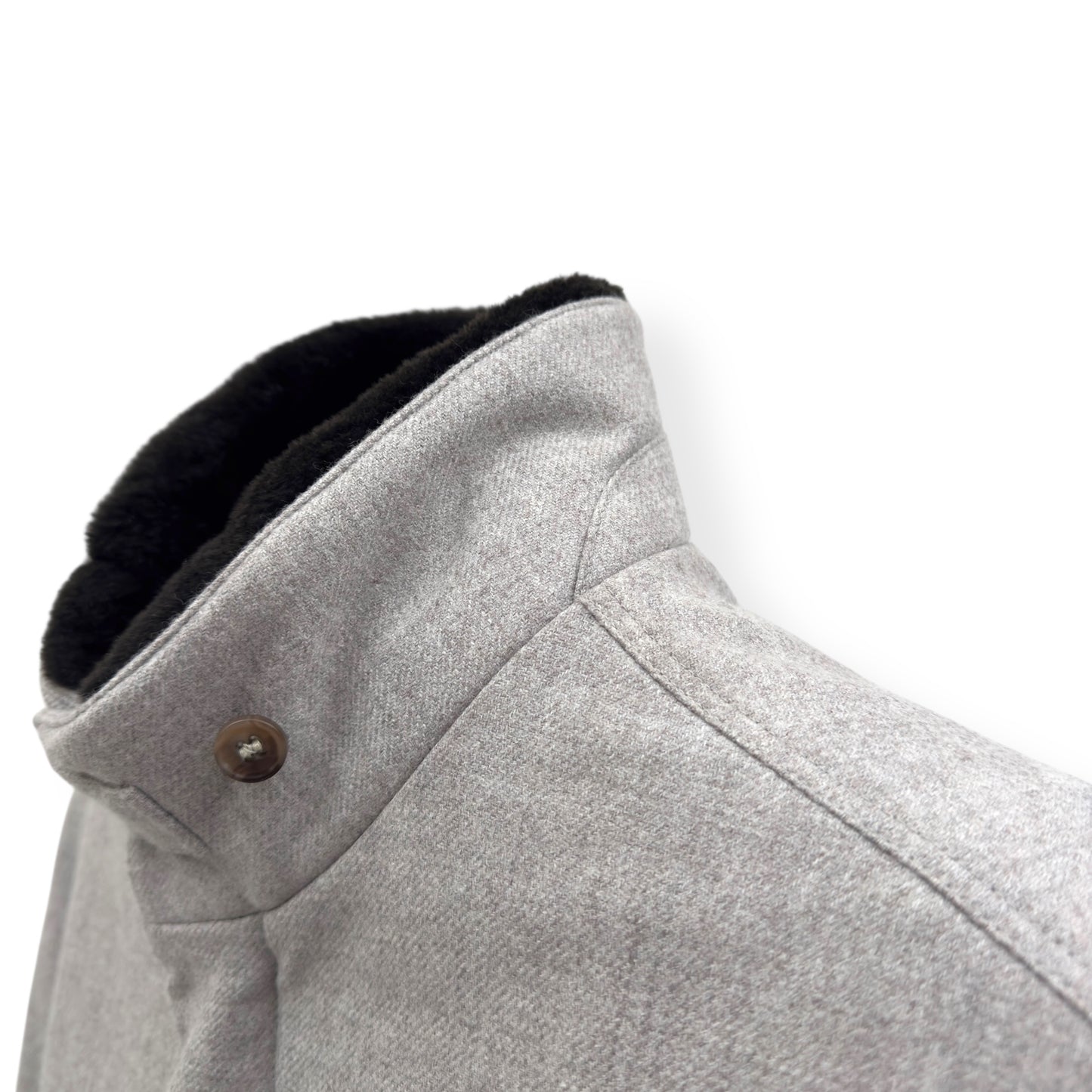 THOM SWEENEY BESPOKE WOOL / CASHMERE MID-LENGTH JACKET GREY 50 / M
