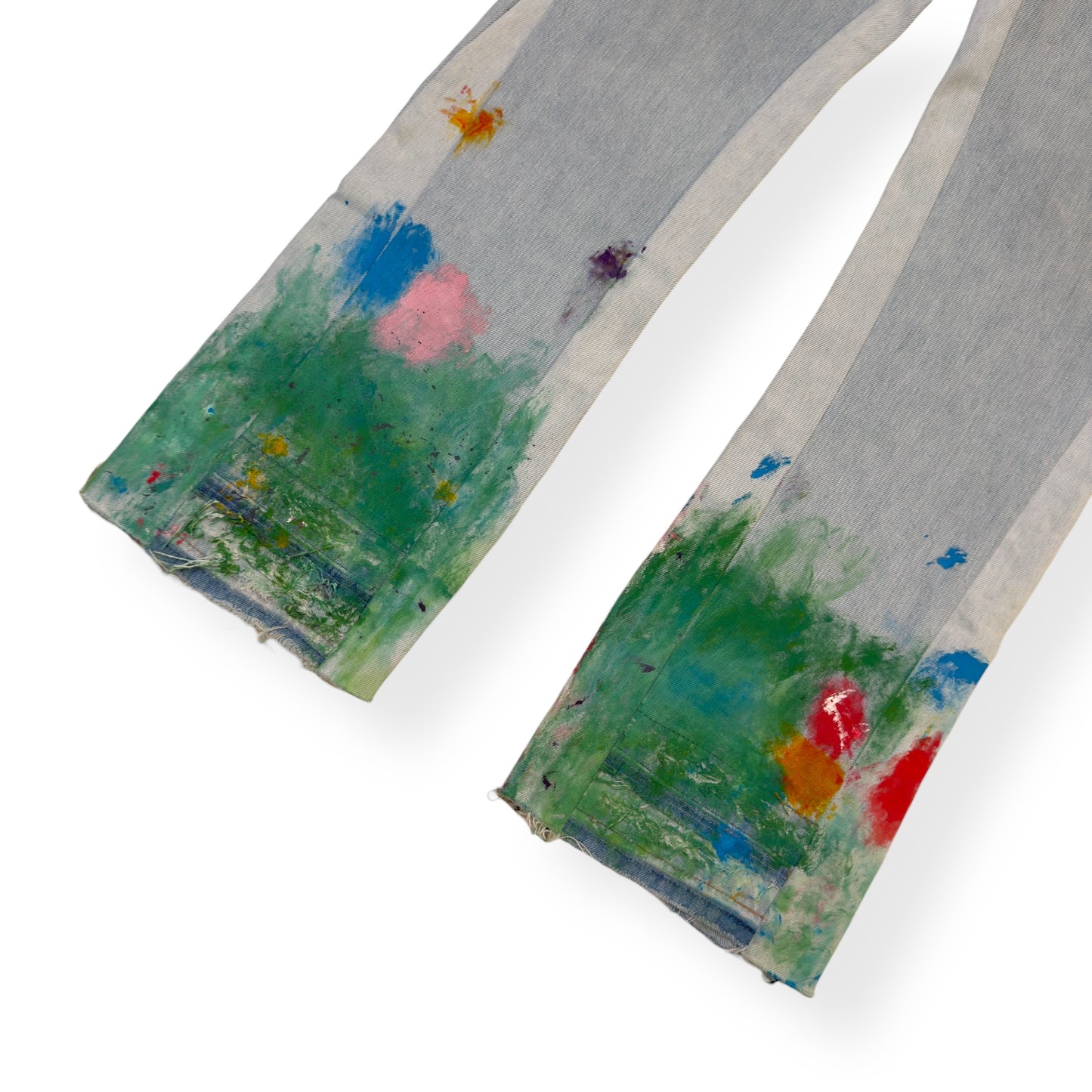 JEANIUS BAR ATELIER PAINT SPLATTER DENIM JEANS INDIGO W32”