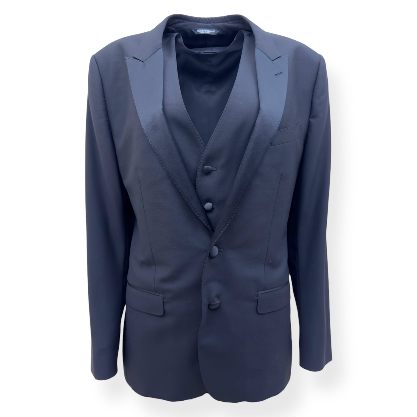 DOLCE & GABBANA WOOL / SILK MARTINI-FIT TUXEDO SUIT 50 / M