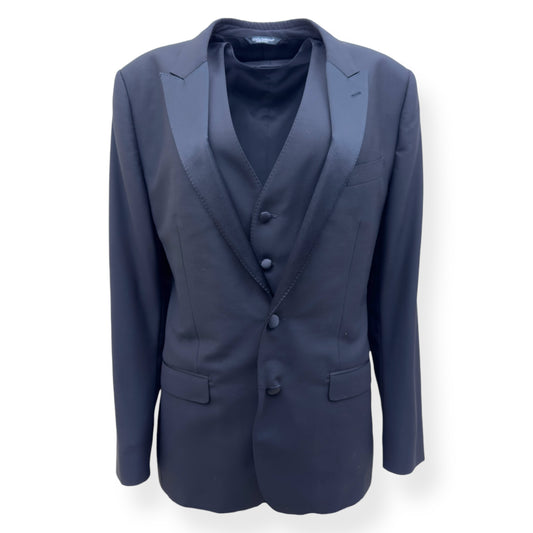 DOLCE & GABBANA WOOL / SILK MARTINI-FIT TUXEDO SUIT 50 / M