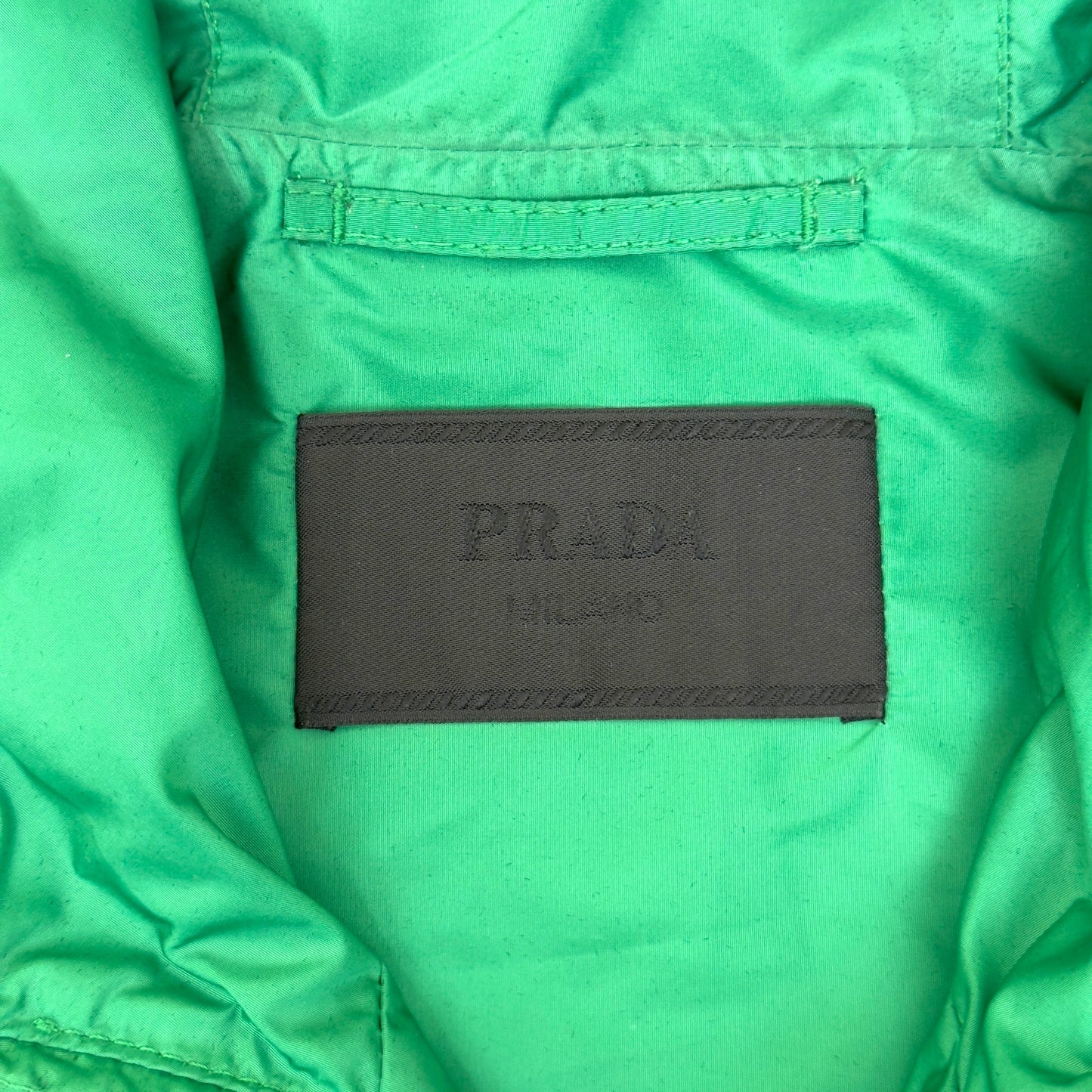 PRADA RE-NYLON BLOUSON WINDBREAKER JACKET GREEN 50 / L