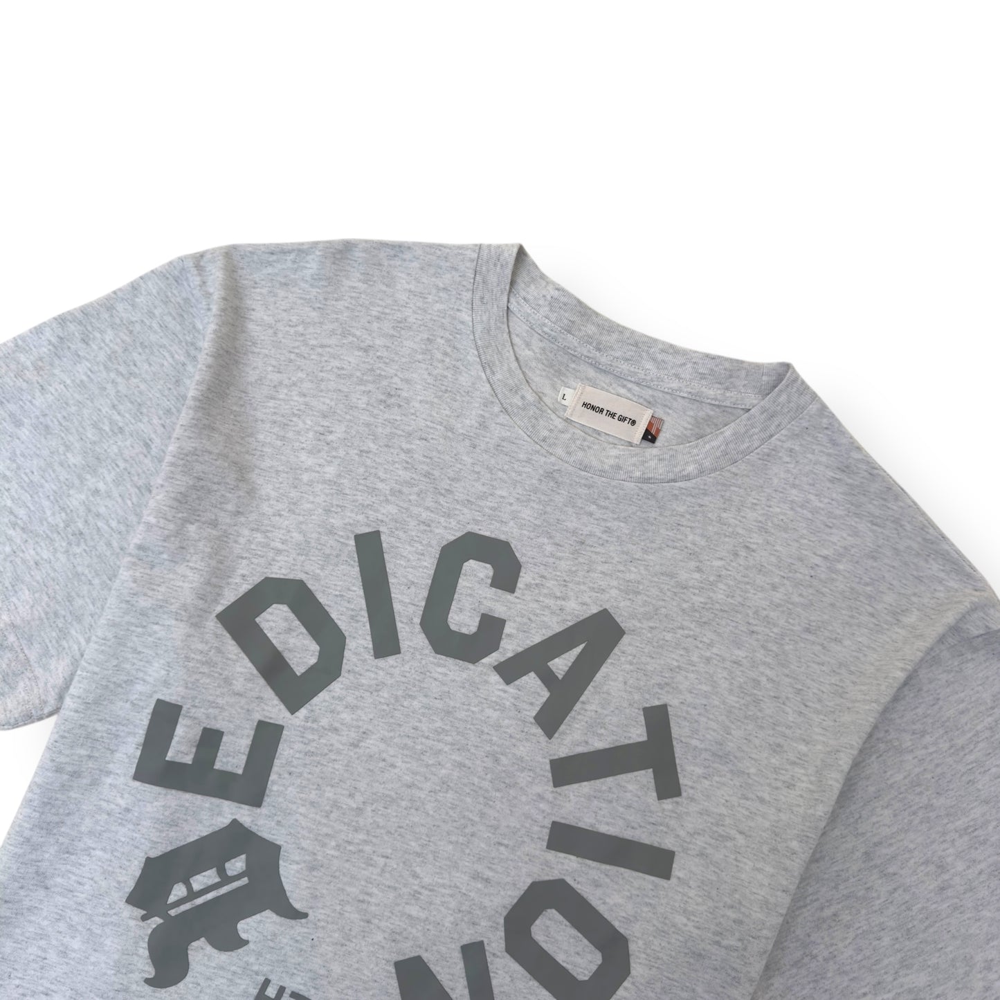 HONOR THE GIFT HTG DEDICATION T-SHIRT HEATHER GREY L