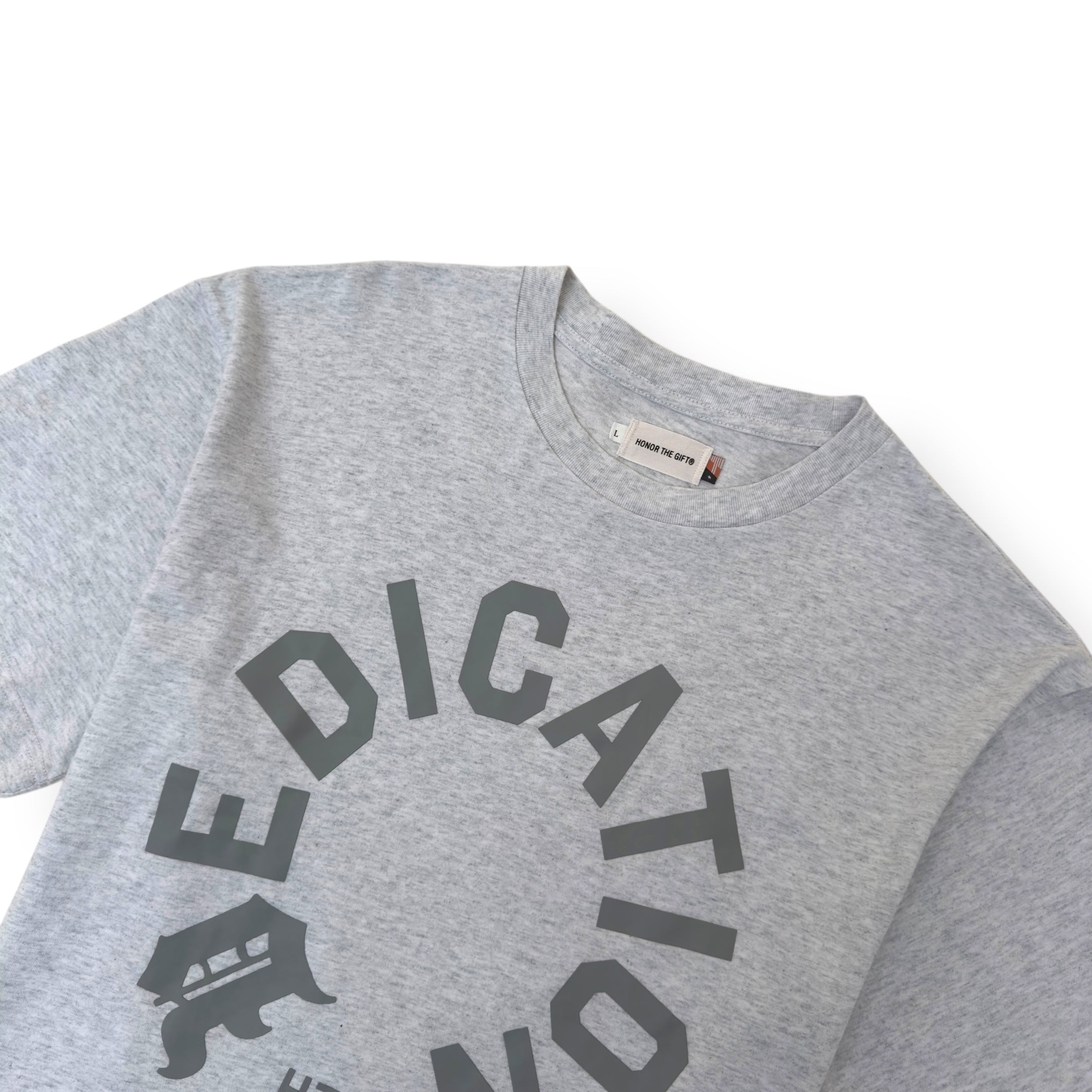 HONOR THE GIFT HTG DEDICATION T-SHIRT HEATHER GREY L