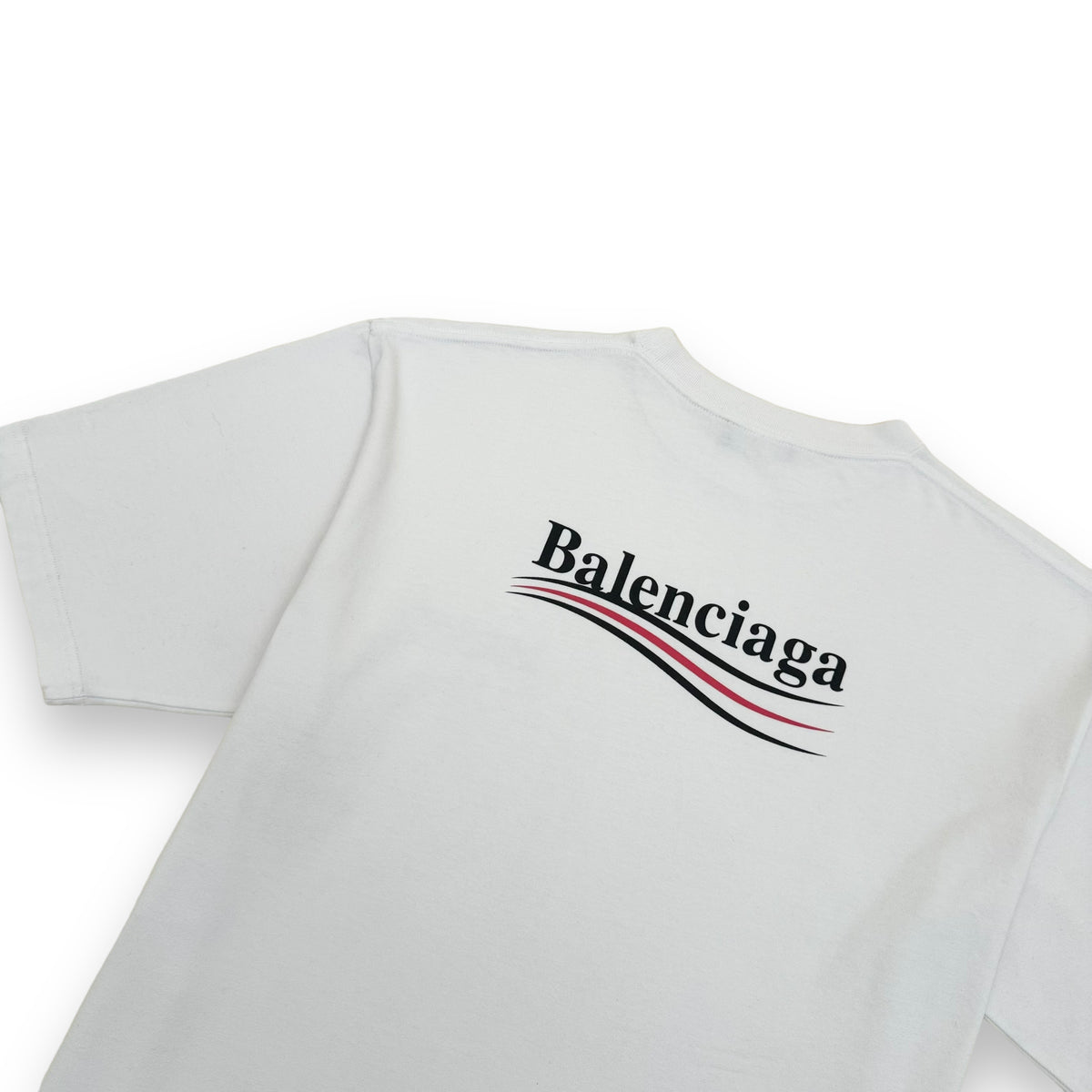 BALENCIAGA POLITICAL LOGO T-SHIRT WHITE M