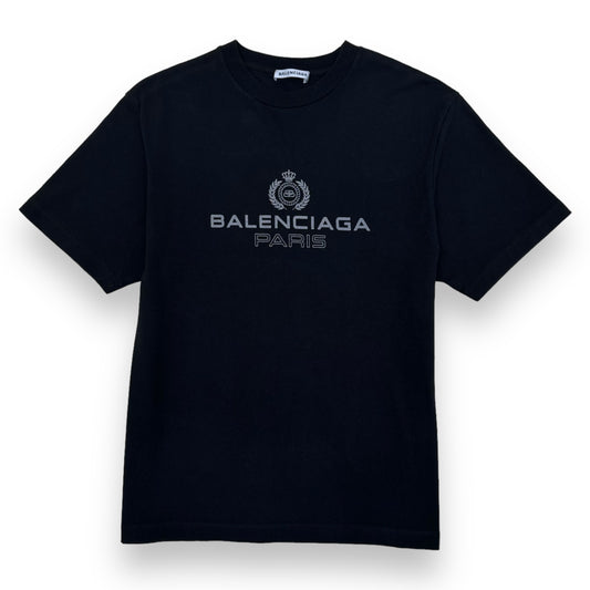 BALENCIAGA OVERSIZED CROWN LOGO T-SHIRT BLACK XS