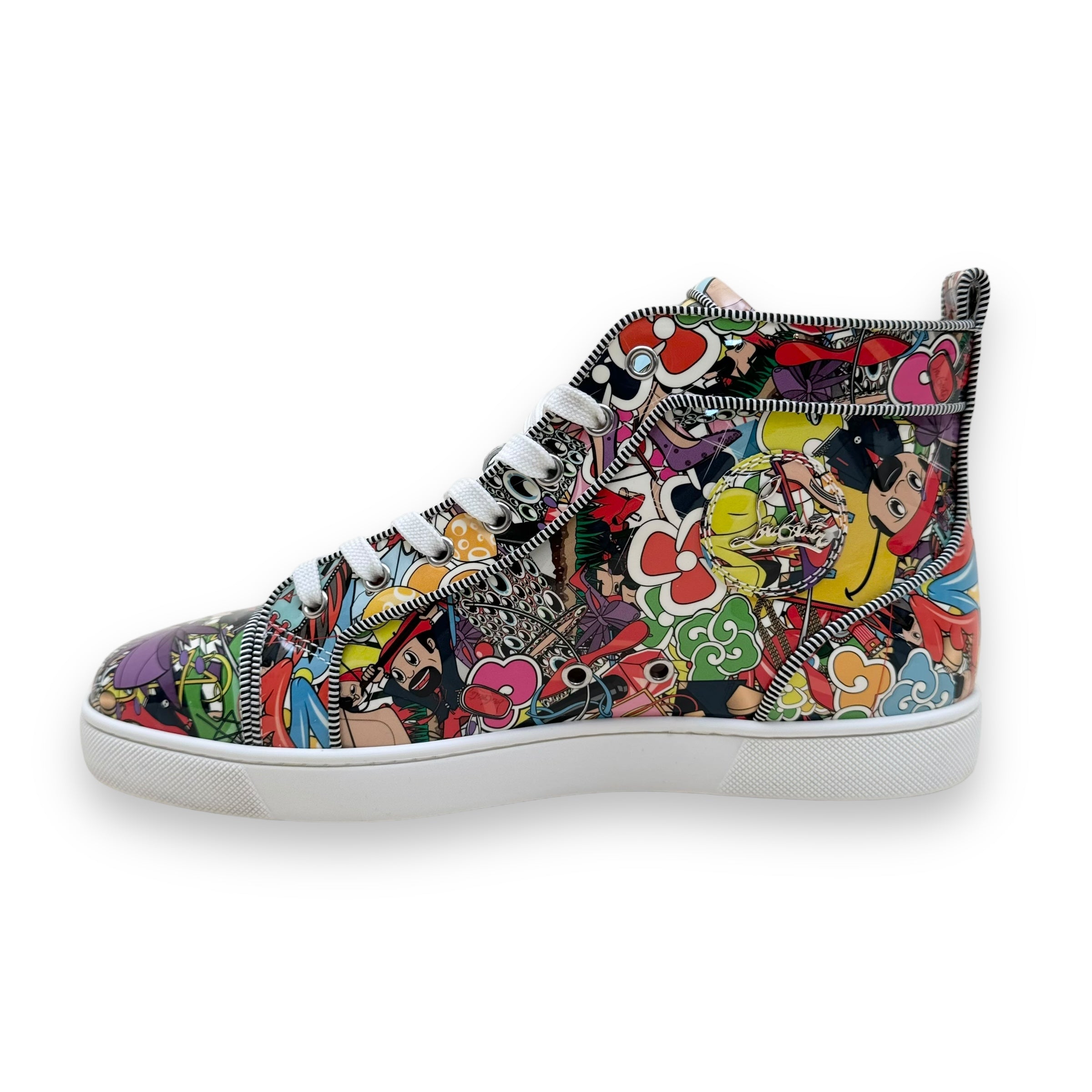 CHRISTIAN LOUBOUTIN LOUIS ORLATO FLAT PAT SUPER SNEAKER MULTICOLOURED UK9