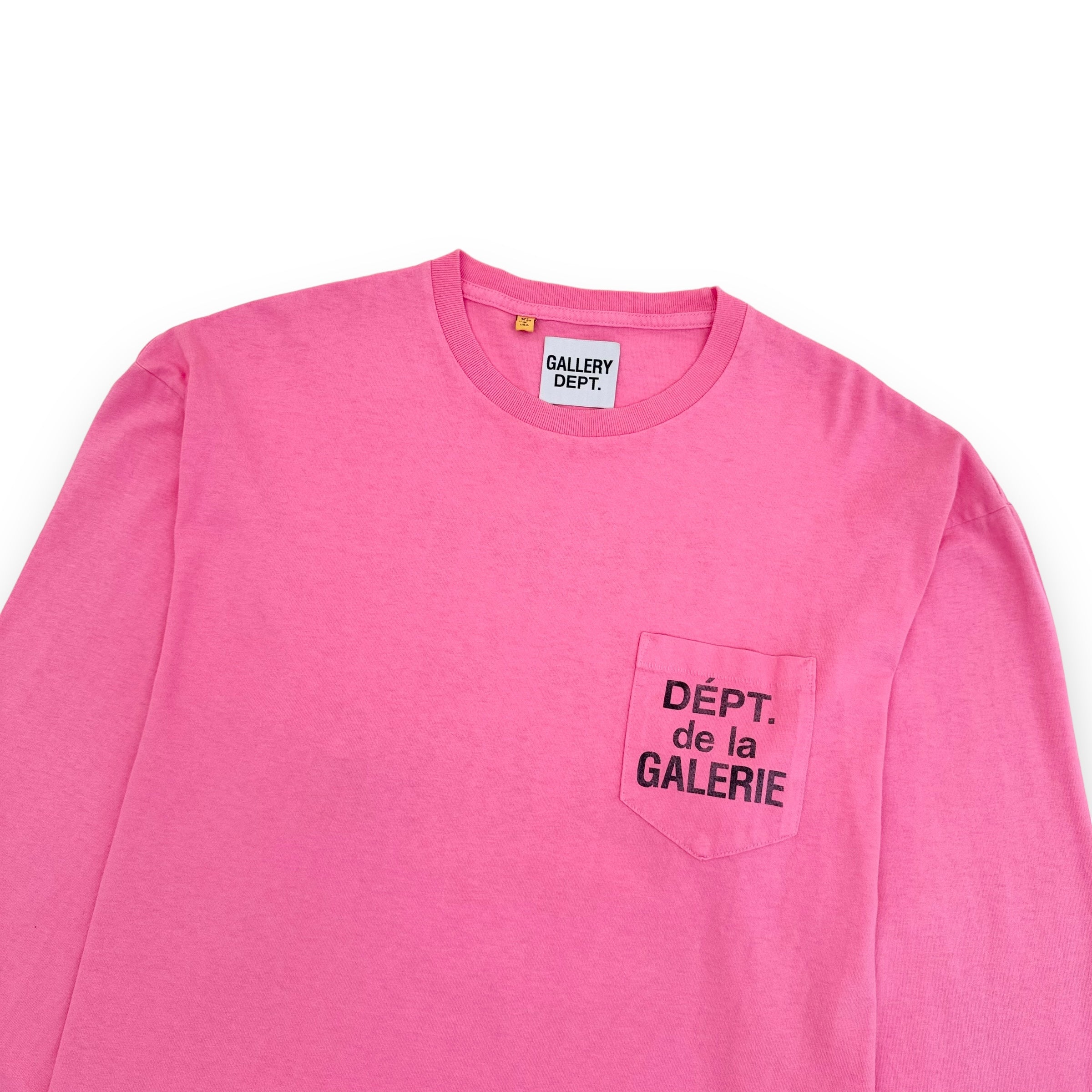 GALLERY DEPT. LOGO-PRINT LONG SLEEVE T-SHIRT SALMON XL