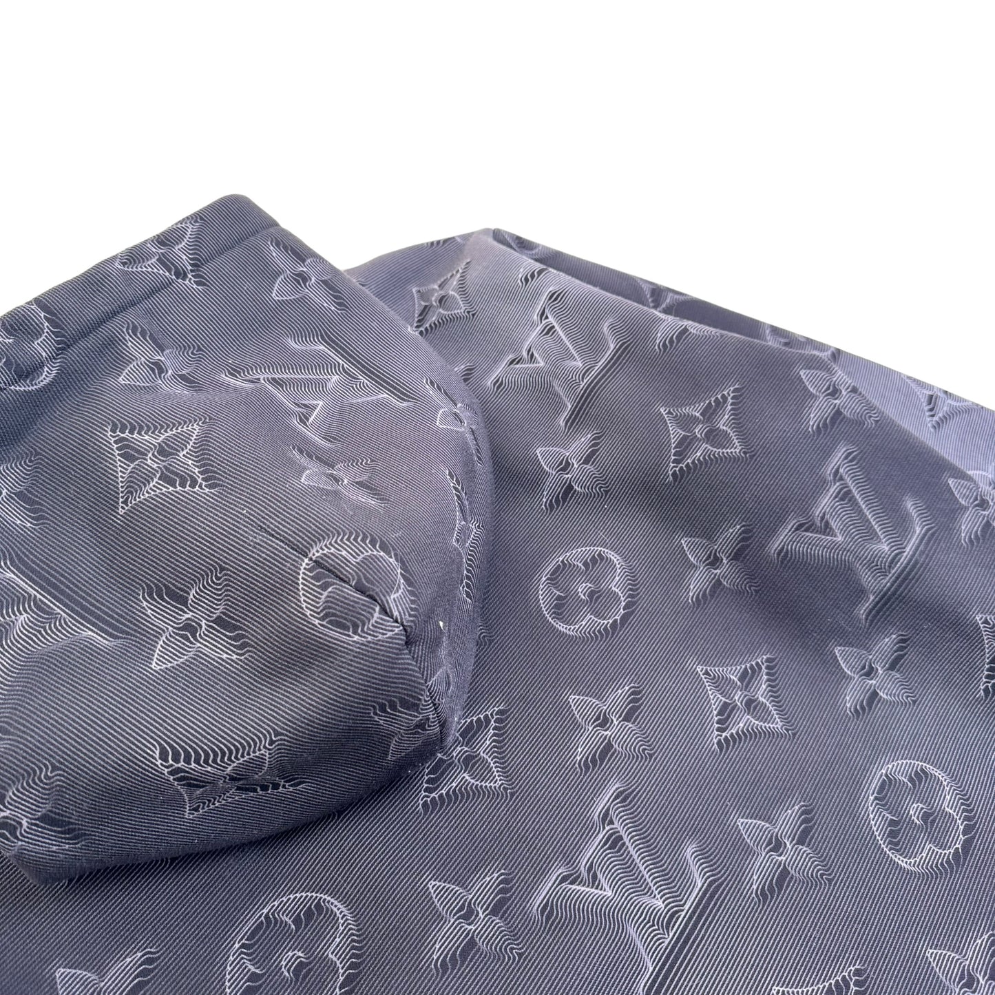 LOUIS VUITTON PRINTED ALL OVER HOODIE GREY L