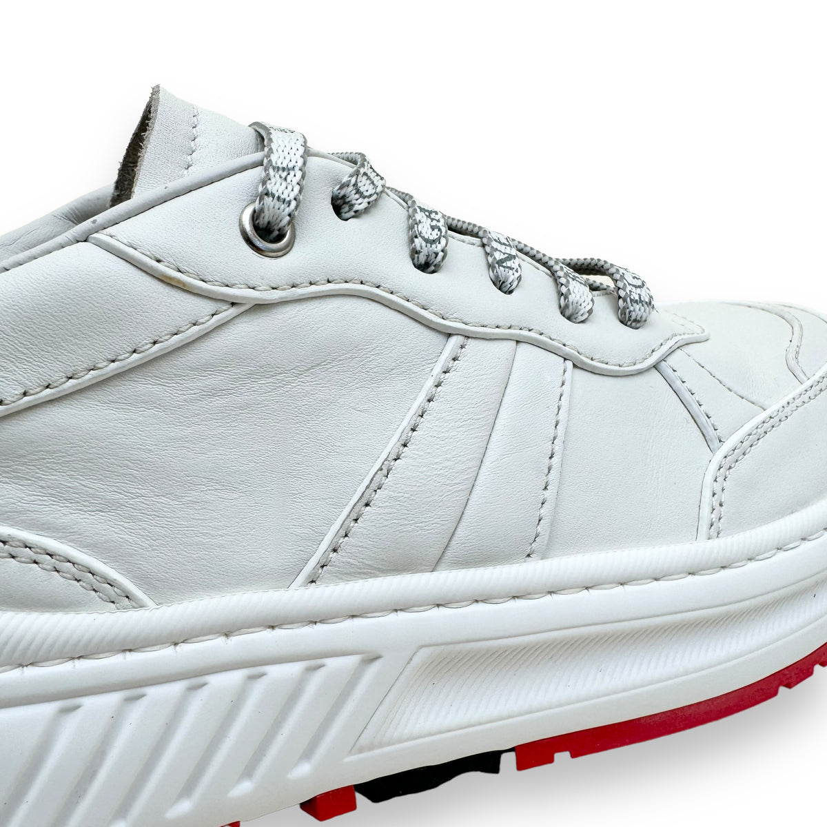 BOTTEGA VENETA SPEEDSTER LEATHER SNEAKER WHITE UK6.5