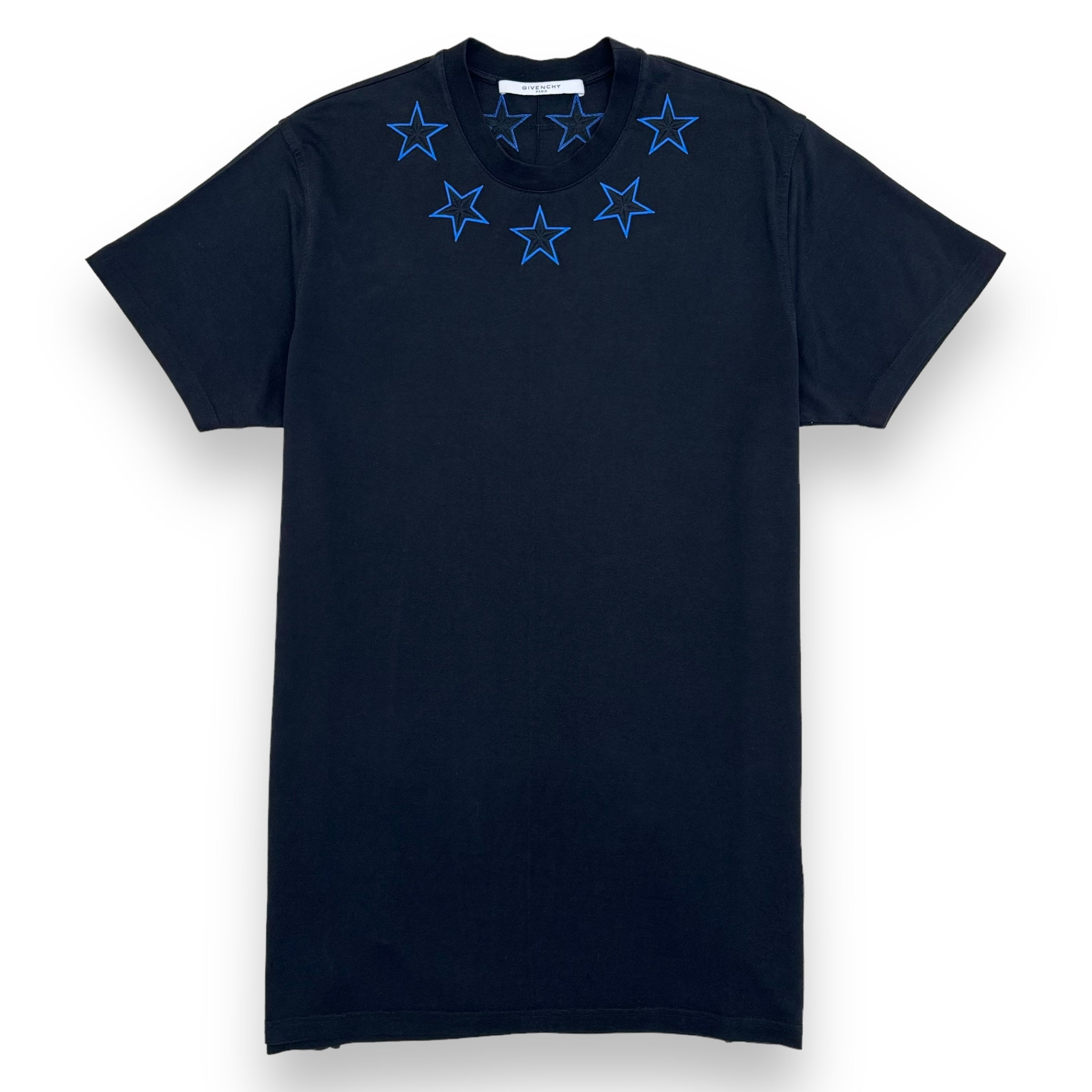 GIVENCHY OVERSIZED STAR EMBROIDERED T-SHIRT BLACK / BLUE XS