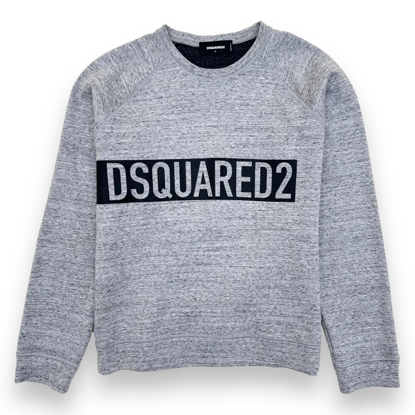 DSQUARED2 SWEATSHIRT GREY / BLACK L