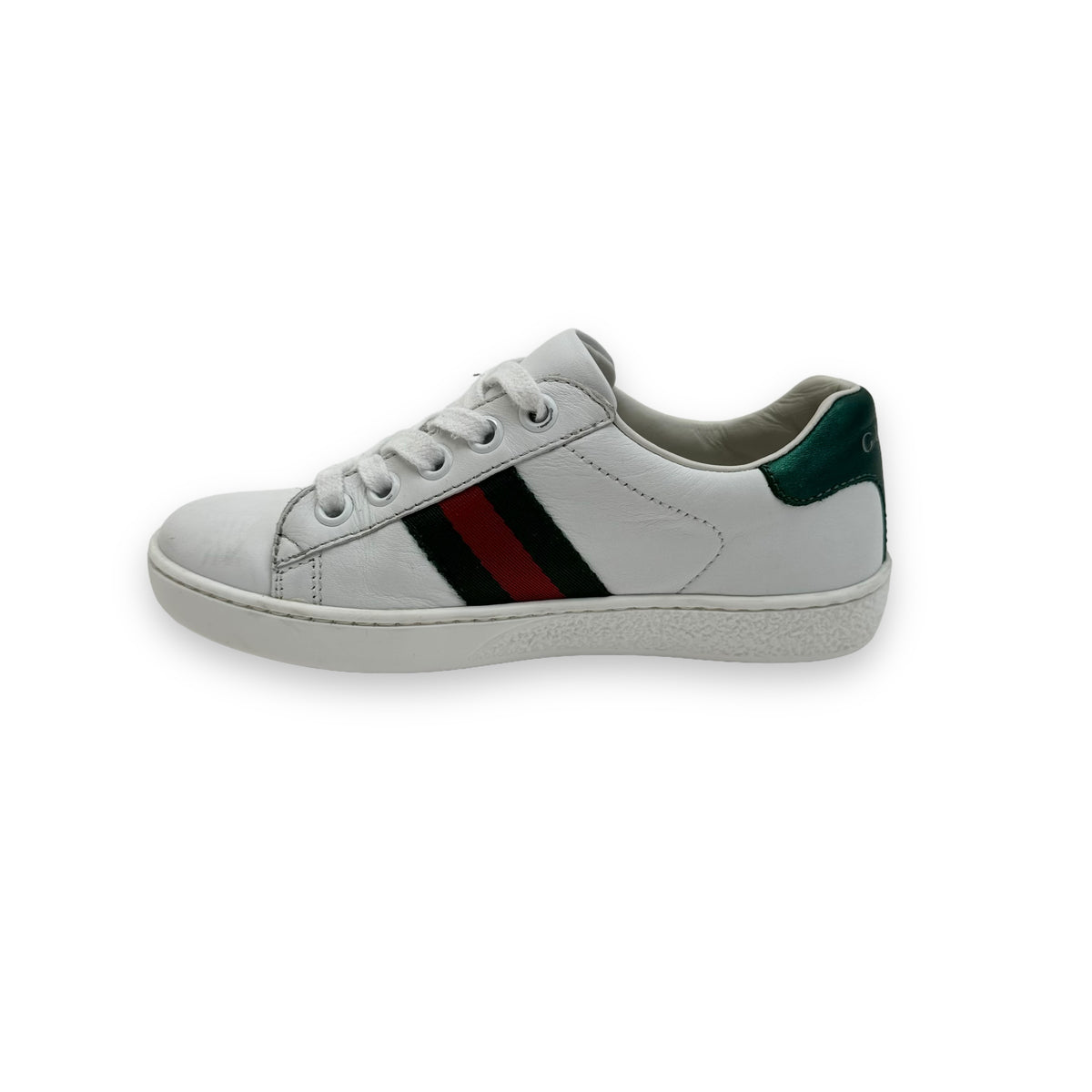 GUCCI ACE LEATHER SNEAKER WHITE UK11.5
