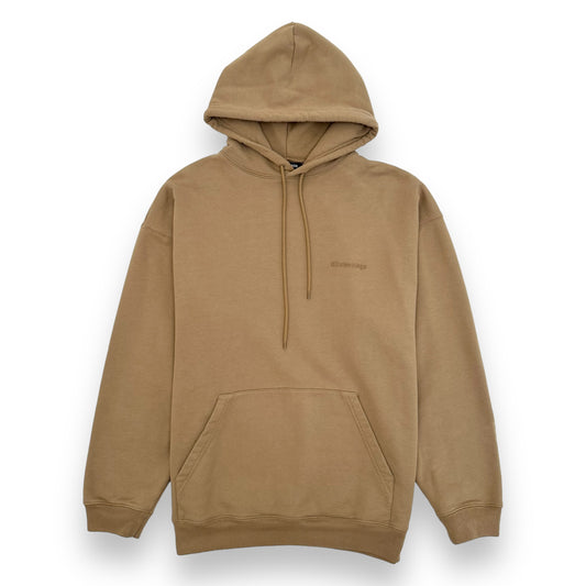 BALENCIAGA LOGO EMBROIDERED HOODIE BEIGE M