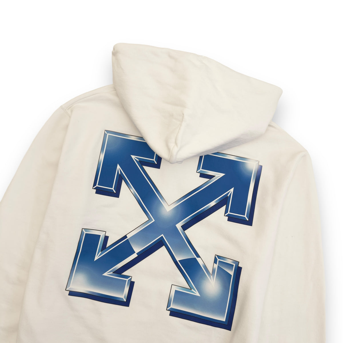 OFF-WHITE METAL ARROW HOODIE WHITE / BLUE M