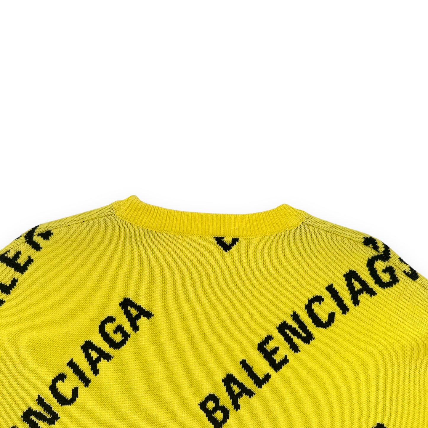 BALENCIAGA OVERSIZED ALL-OVER LOGO SWEATER S