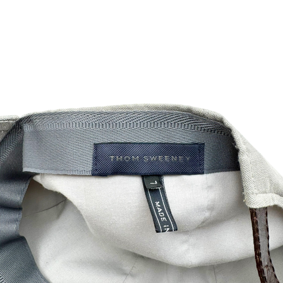 THOM SWEENEY LINEN CAP LIGHT GREY L