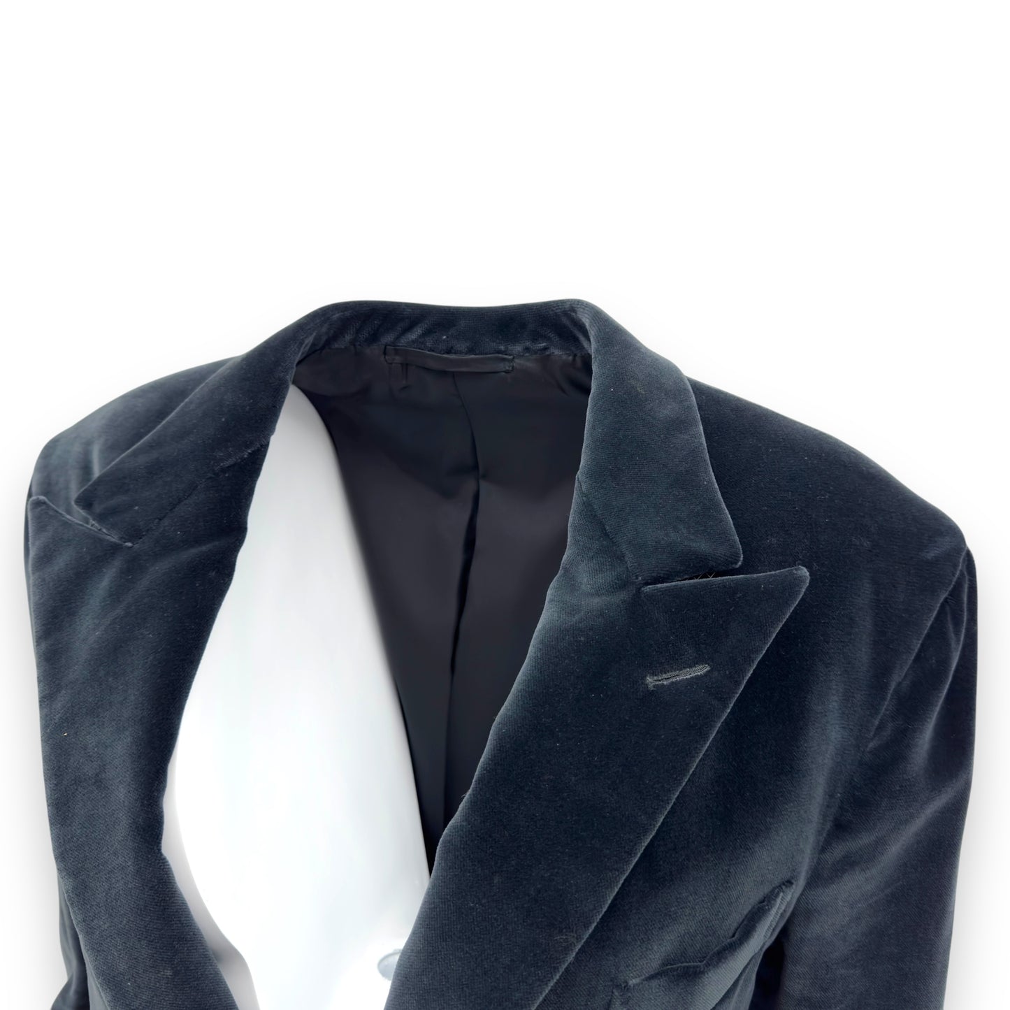 THOM SWEENEY BESPOKE VELVET JACKET BLUE UK8