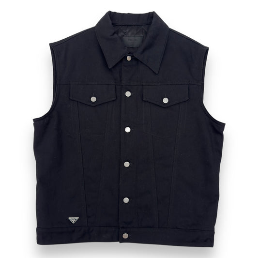 PRADA BULL DENIM VEST BLACK XXL