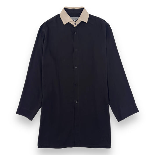 YOHJI YAMAMOTO U-STAND COLLAR SHIRT BLACK 4 / XL