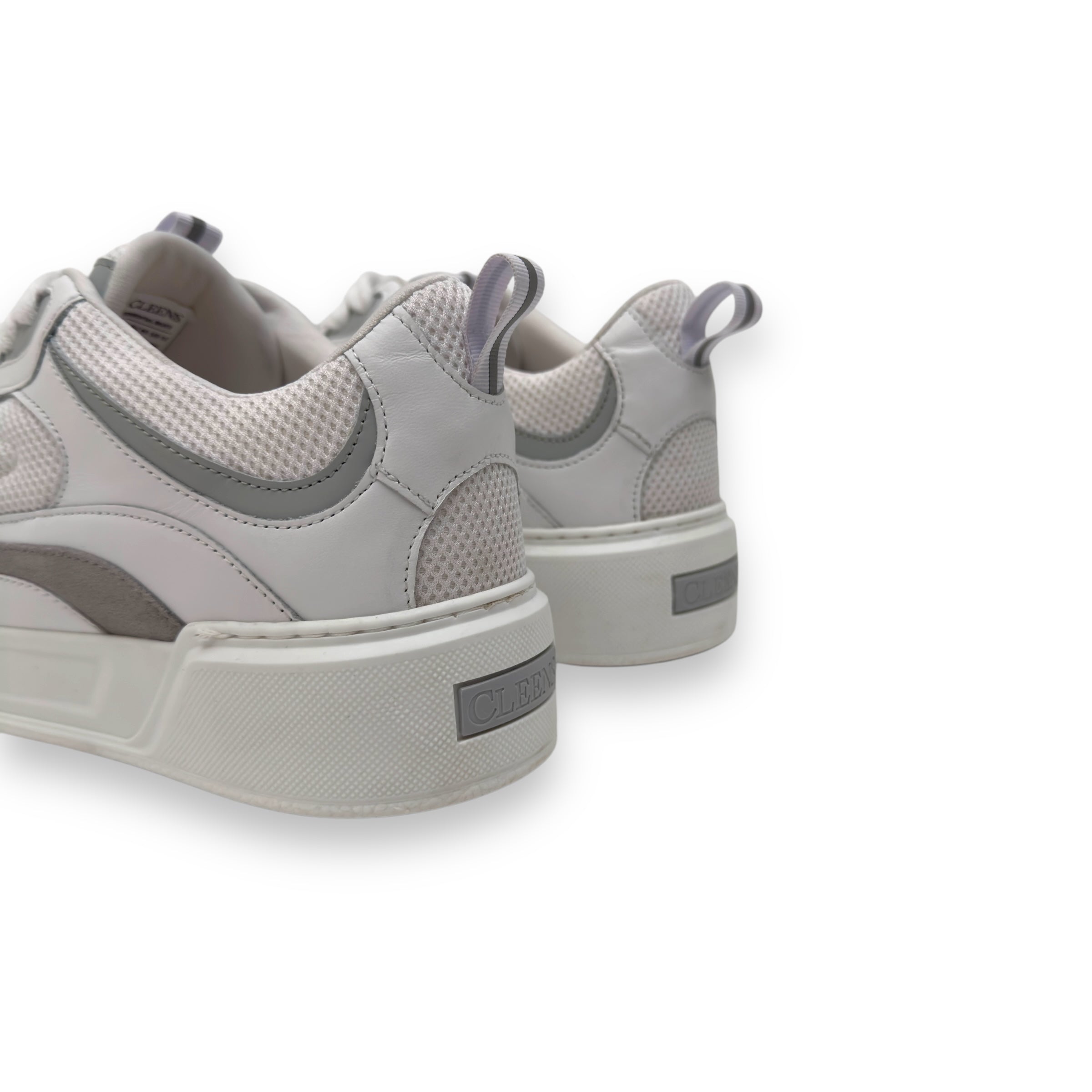 CLEENS ESSENTIALS SKATE SNEAKER FROST WHITE UK11