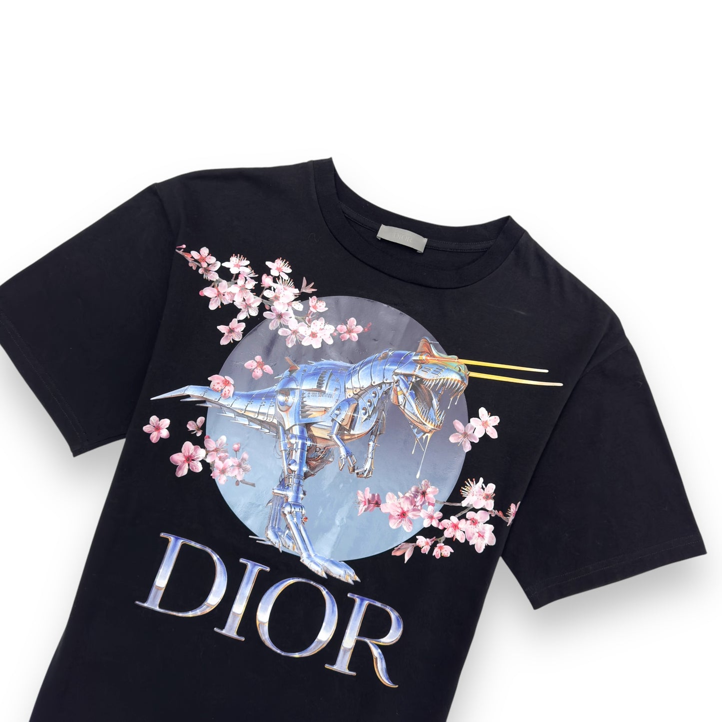 DIOR X SORAYAMA T-REX T-SHIRT BLACK XXS