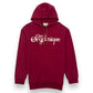 GUCCI 'ORGASMIQUE' HOODIE BURGUNDY / WHITE XL