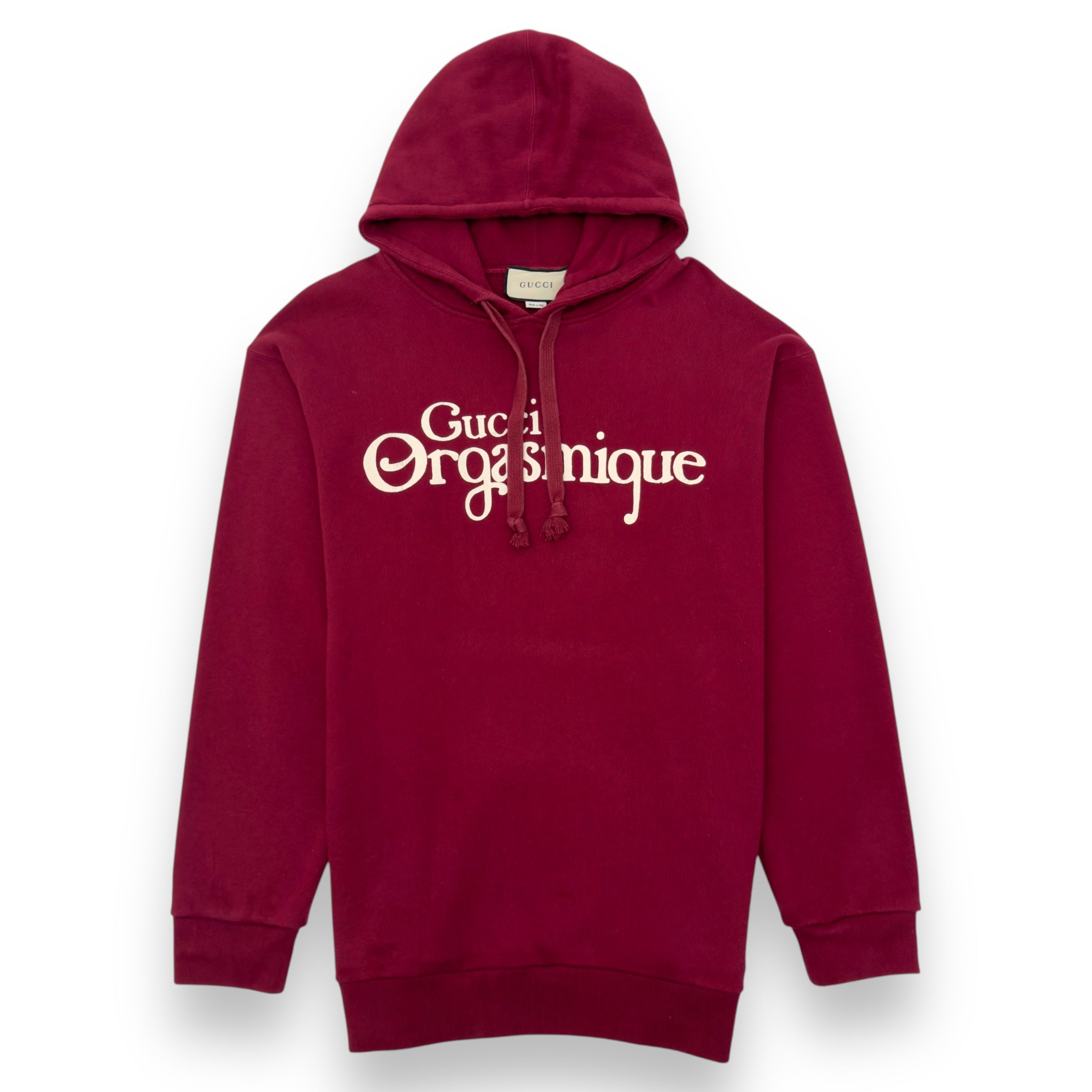 GUCCI 'ORGASMIQUE' HOODIE BURGUNDY / WHITE XL